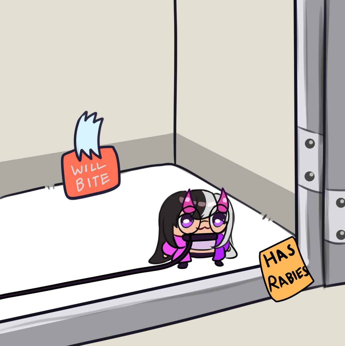 Adoptable : dont worry i can be trusted. 

Thank you thegeniea1 🥹