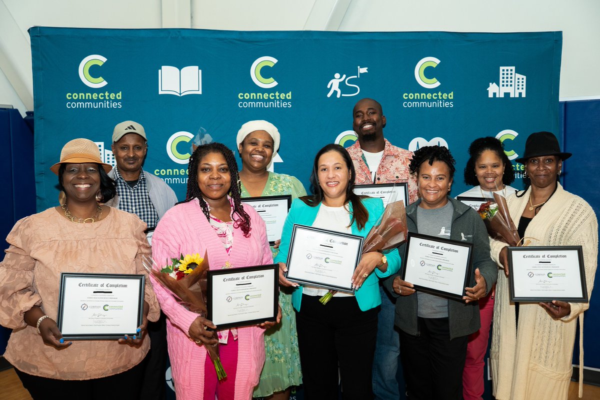 dbedc's tweet image. The achievements of the first graduating class of the Connected Communities Family Self-Sufficiency Program are monumental – hundreds of financial coaching sessions and $600K in program savings deposits! DBEDC is proud to be a founding co-partner of this program.
