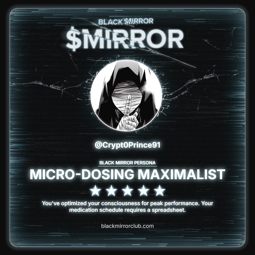 Scanned and processed. The algorithm judged me.
Discover your Black Mirror Persona by <a href="/blackmirror_xp/">blackmirror_xp</a> and claim yours now.
loyalty.blackmirrorclub.com/loyalty