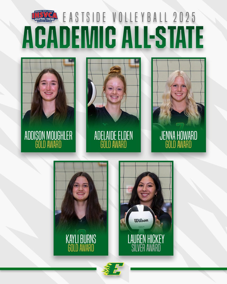 Congrats to our five senior volleyball players who earned IHSVCA Academic All-State honors!  #BlazerPride