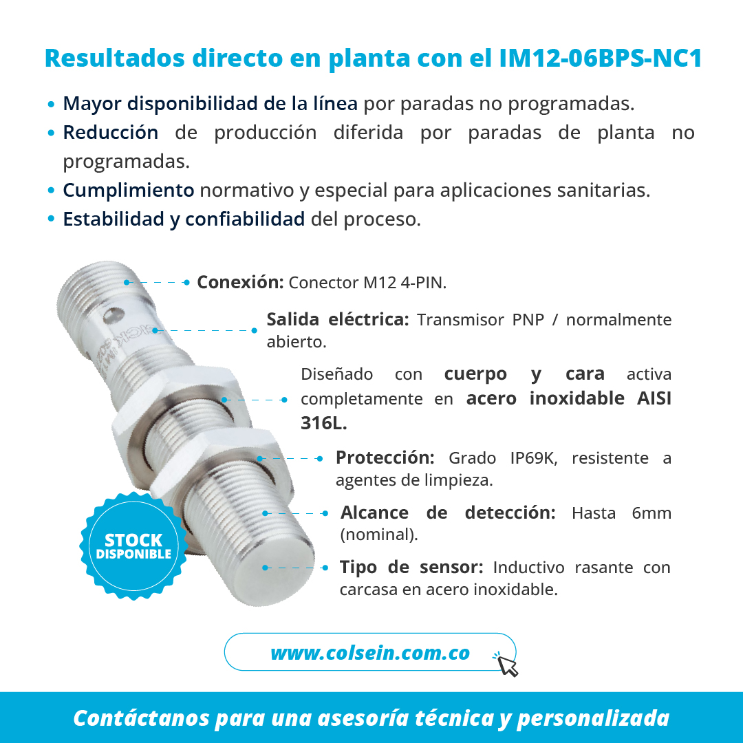 ColseinSAS's tweet image. 🔧¿Tus sensores fallan con la limpieza, humedad o frío extremo? Tenemos la solución definitiva 💎 Sensor Inductivo IM12-06BPS-NC1

👉 ¡Más información!   colseinonline.com.co/producto/induc…

#SensorInductivo #SICK #IndustriaAlimentaria   #Automatización #PromociónIndustrial #Sensores