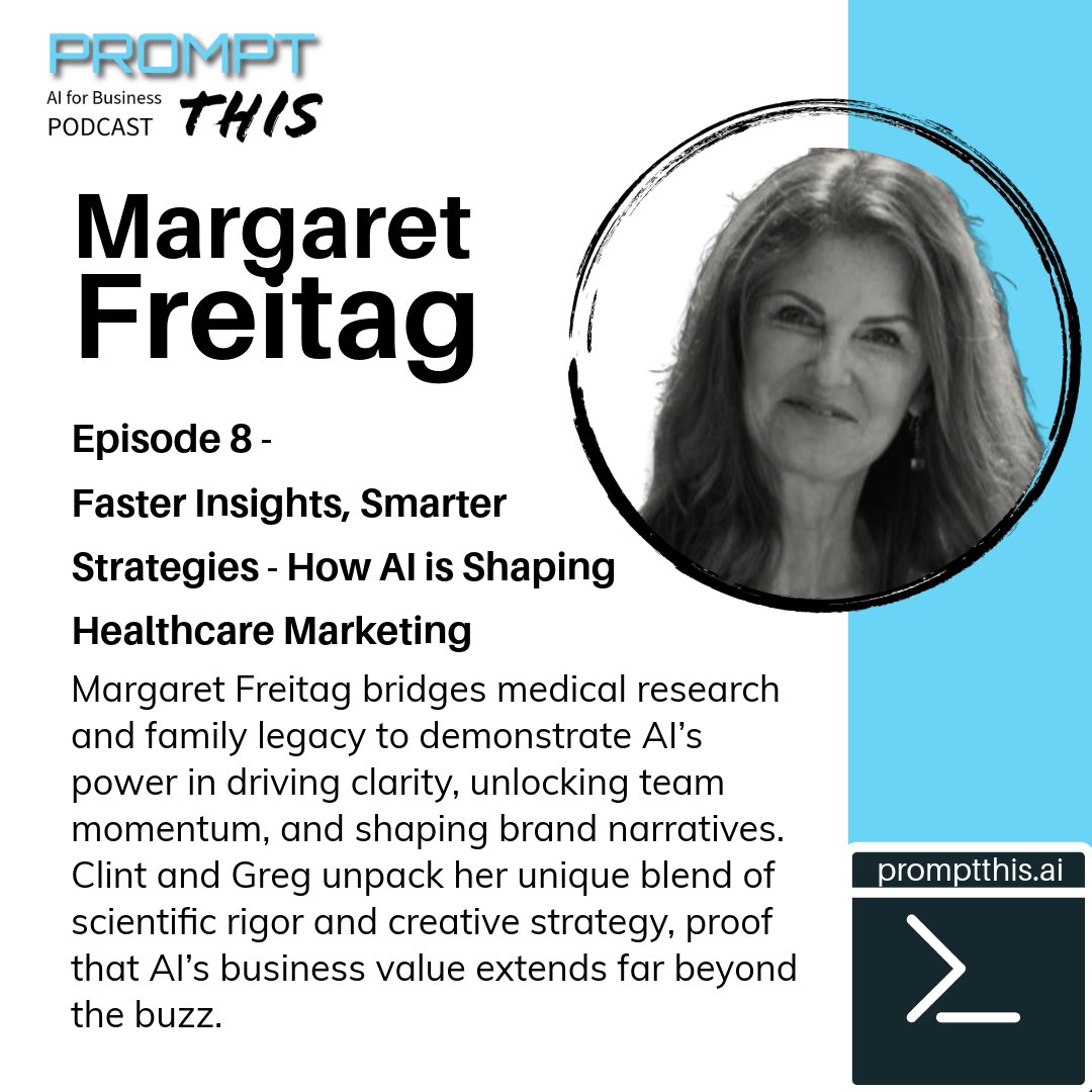 PROMPT_This_AI's tweet image. Yesterday PROMPT This released a conversation that shows what real AI impact looks like.

If you’re looking for practical, human-centered ways to put AI to work, this episode is worth your time.