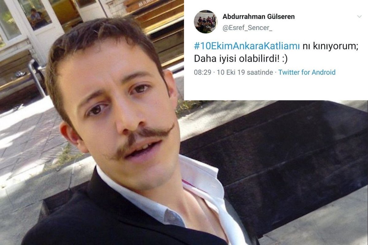 solcugazete60's tweet image. Ankara Üniversitesi DTCF&apos;de 10 yıldır öğrenciliğini sürdüren ve muhalif öğrencileri &quot;terörist&quot; diyerek hedef gösteren Ülkü Ocakları üyesi Abdurrahman Gülseren&apos;in, IŞİD&apos;i övmekten cezaevine girdiği ortaya çıktı.

(Sendika Org)