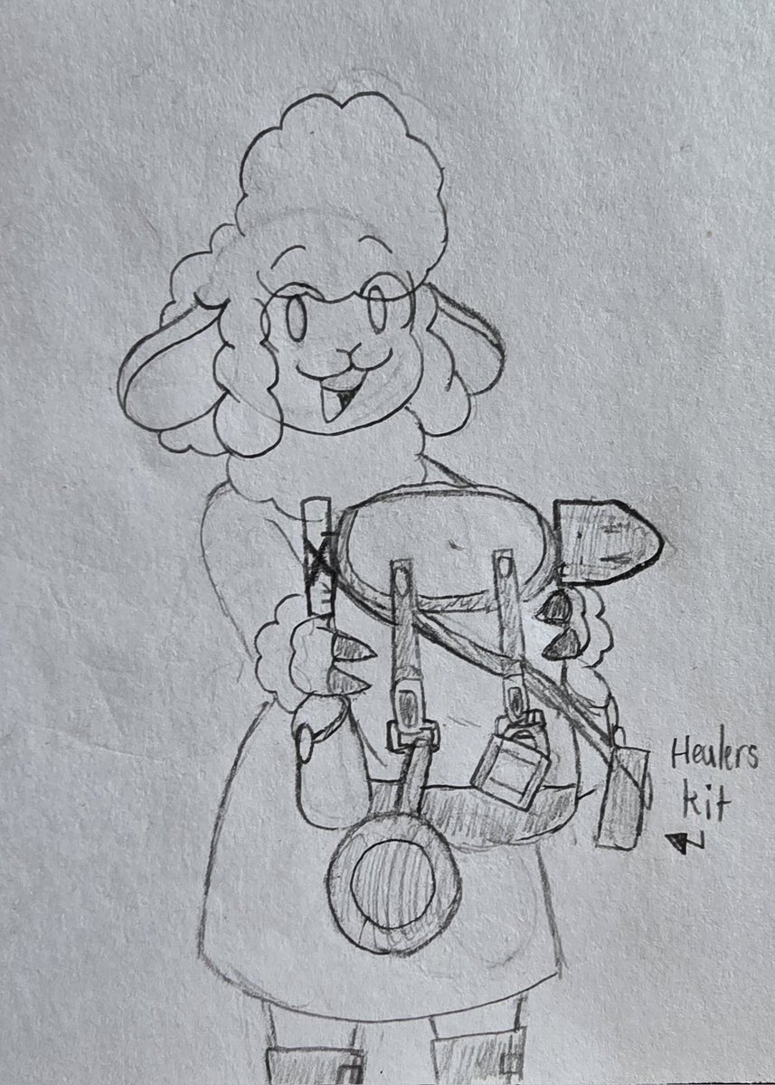 WizardCorgi's tweet image. Mimzy&apos;s backpack in dnd :p