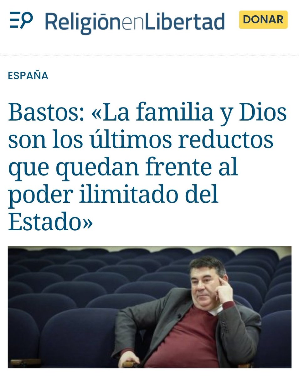 Lo que señala el Profesor Bastos da justo en el clavo. El Estado es el verdadero problema actual para poder vivir en verdadera paz y libertad. Pura avaricia por el control de la sociedad a través de ingeniería social, que opera contra Dios, la ley natural y el bien común.