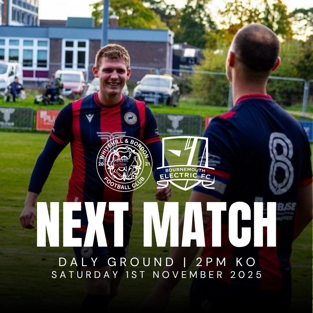 BordonFc's tweet image. 🔜 𝗡𝗘𝗫𝗧 𝗨𝗣 | It’s cup action as we host @DPL_official side @bmouth1electric in the Hampshire Trophy 🏆 

Come down and support the lads 🤝

🔴🔵#UpTheStags 🦌