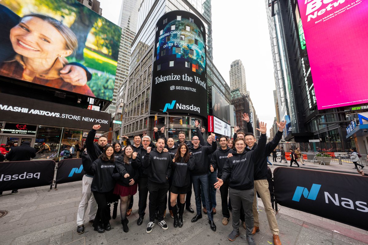 A special thank you to the Securitize team for a truly historic day.

Grateful for this team.