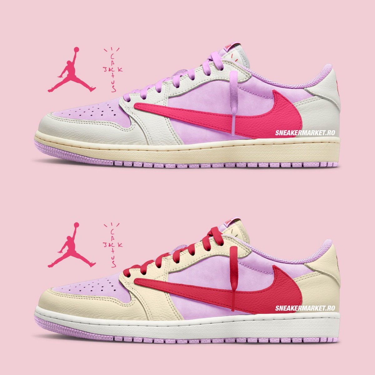 JustFreshKicks's tweet image. Travis Scott x Air Jordan 1 Low OG “Shy Pink” 💗🍦

• Summer 2026
• 2 Colorways
• $155 USD