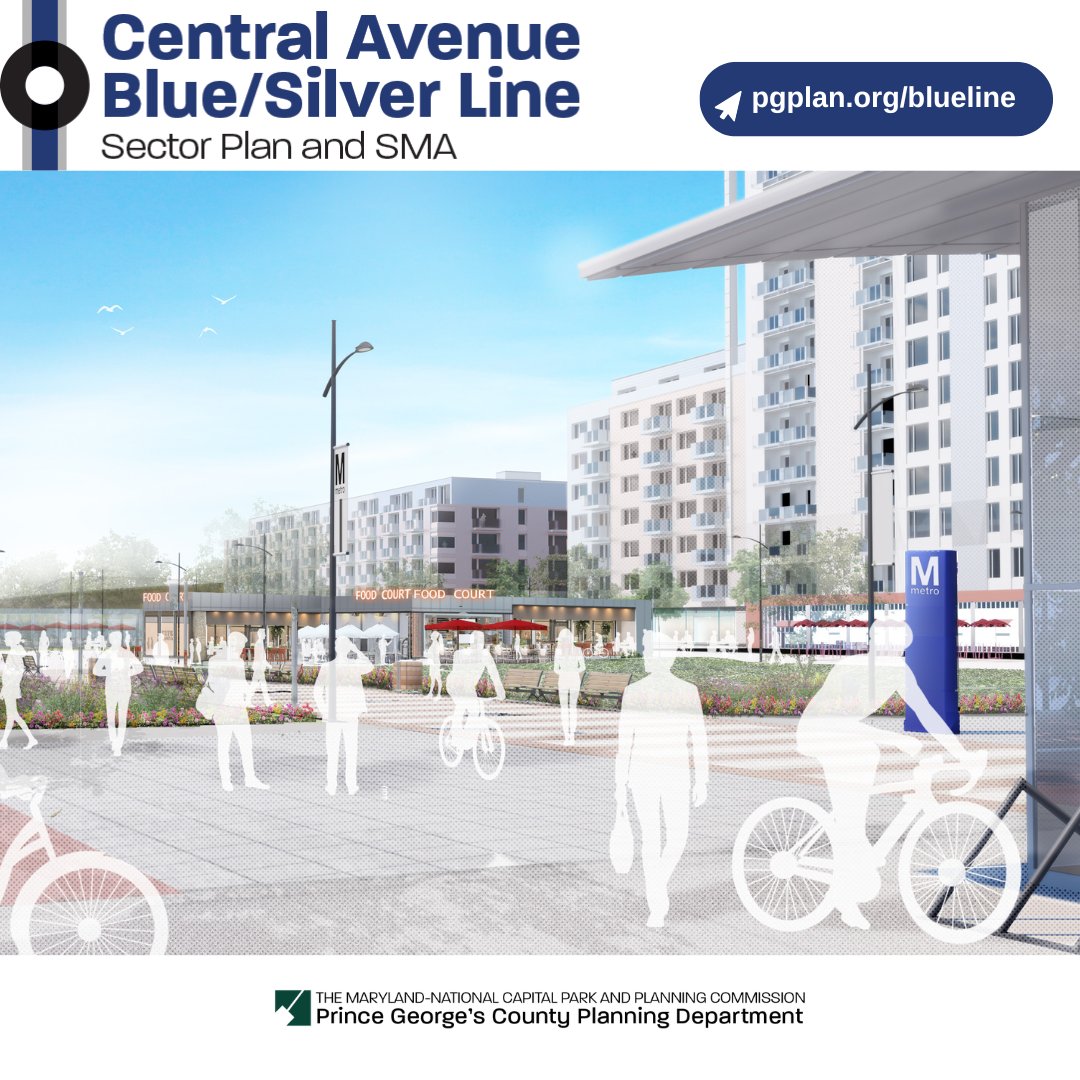 The Preliminary Central Ave Blue/Silver Line Plan reimagines Morgan Blvd as a walkable, mixed-use hub with new homes, shops, &amp; green space. It’s more than transit—it’s community building.

Learn more: pgplan.org/blueline
📩 CABL@ppd.mncppc.org

#MorganBoulevard #BlueLinePlan