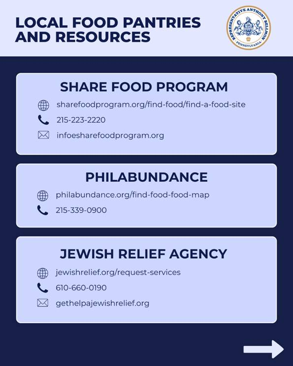 RepBellmon's tweet image. As SNAP benefits are getting cut due to the federal government shutdown, please note that there are many food pantries and resources in our community available to you.