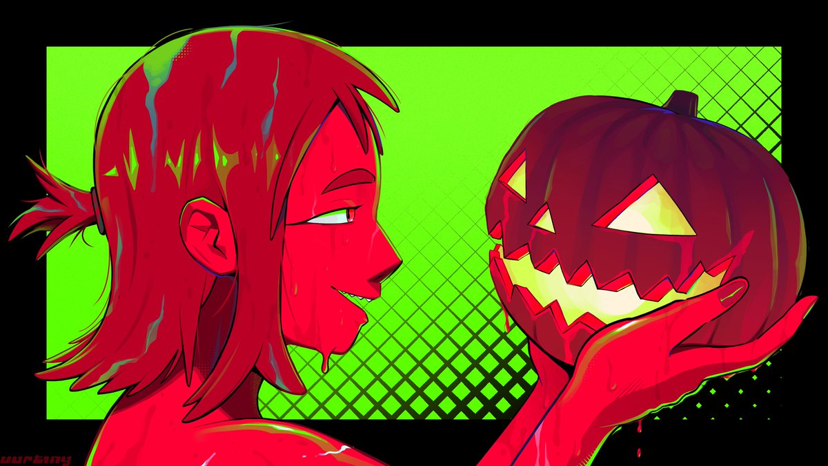 She carved it with her mouth🎃