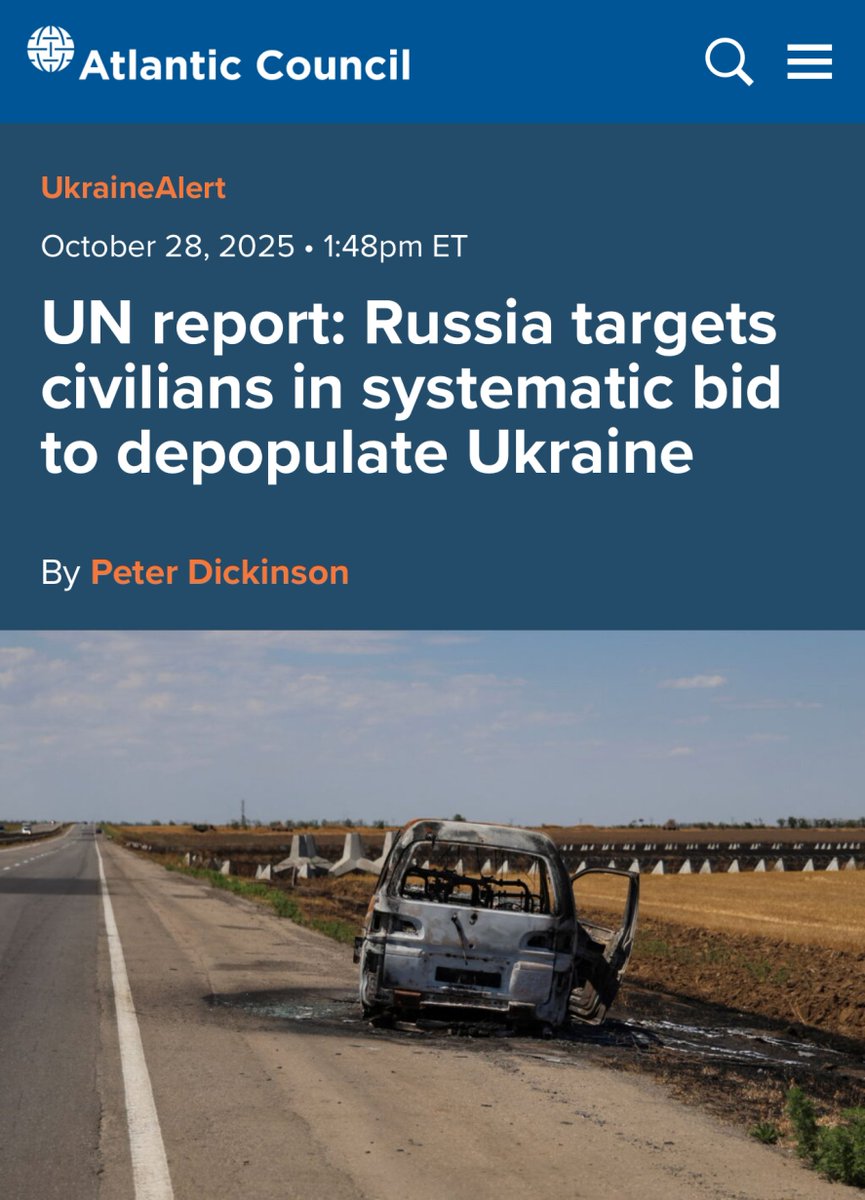 September 27, 2025: 
"We never attack civilian targets," Russian Foreign Minister Sergey Lavrov. 

October 27, 2025:
UN report: Russia targets civilians in systematic bid to depopulate Ukraine.