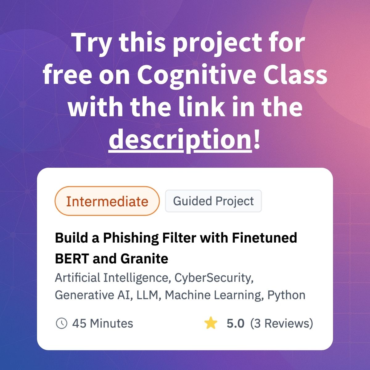 CognitiveClass's tweet image. Phishing emails bypass filters every day.

But what if AI could not only detect them, but also explain why they&apos;re flagged?

IBM Skills Network just released a guided project that teaches you how to build an AI-powered phishing detection system that goes beyond traditional spam…