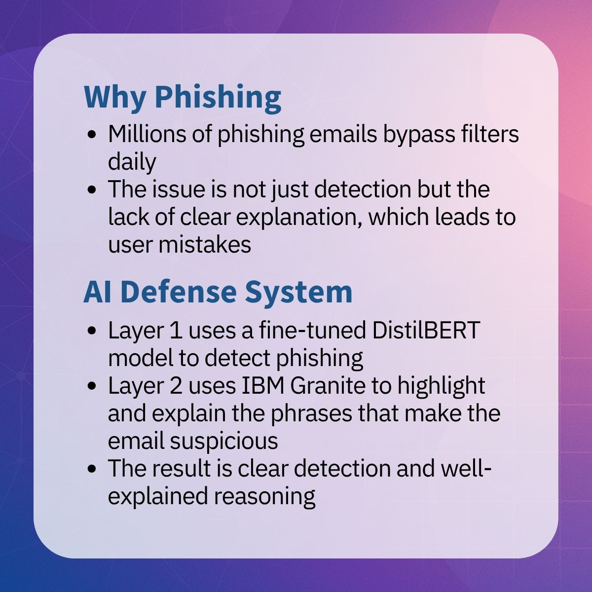 CognitiveClass's tweet image. Phishing emails bypass filters every day.

But what if AI could not only detect them, but also explain why they&apos;re flagged?

IBM Skills Network just released a guided project that teaches you how to build an AI-powered phishing detection system that goes beyond traditional spam…