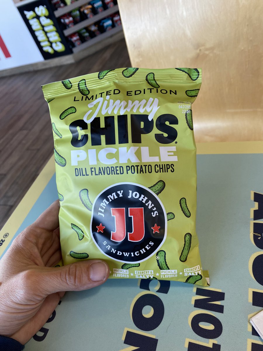 KyleFourReal's tweet image. New pickle chips at @jimmyjohns 

I’M A FAN!