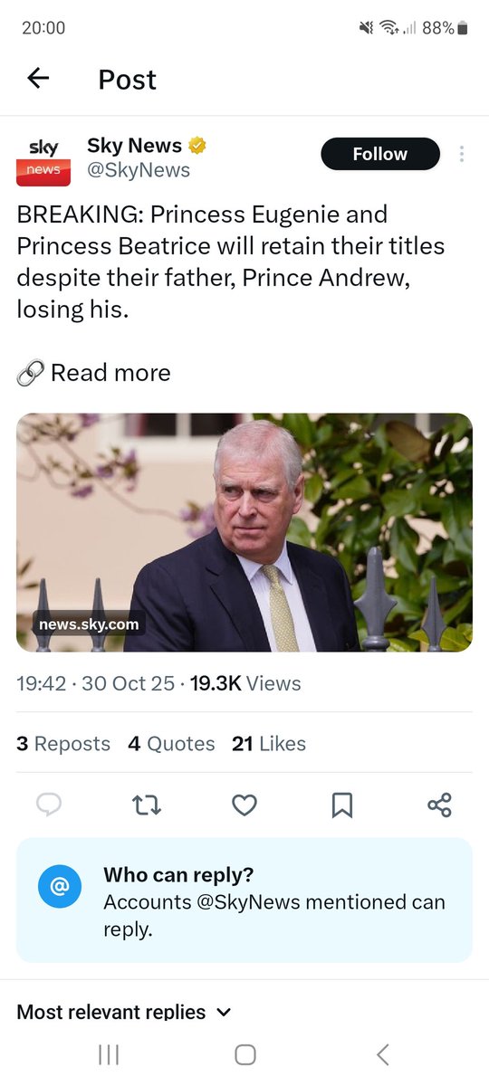 NeilKelly5's tweet photo. @SkyNews stripping titles and evicting from Royal residence......so royalty are admitting he is guilty ......???

Let's stop special non custodial treatment and just jail the dirty paedo .......# one rule for one and one for others..... https://t.co/u9px0gwISM