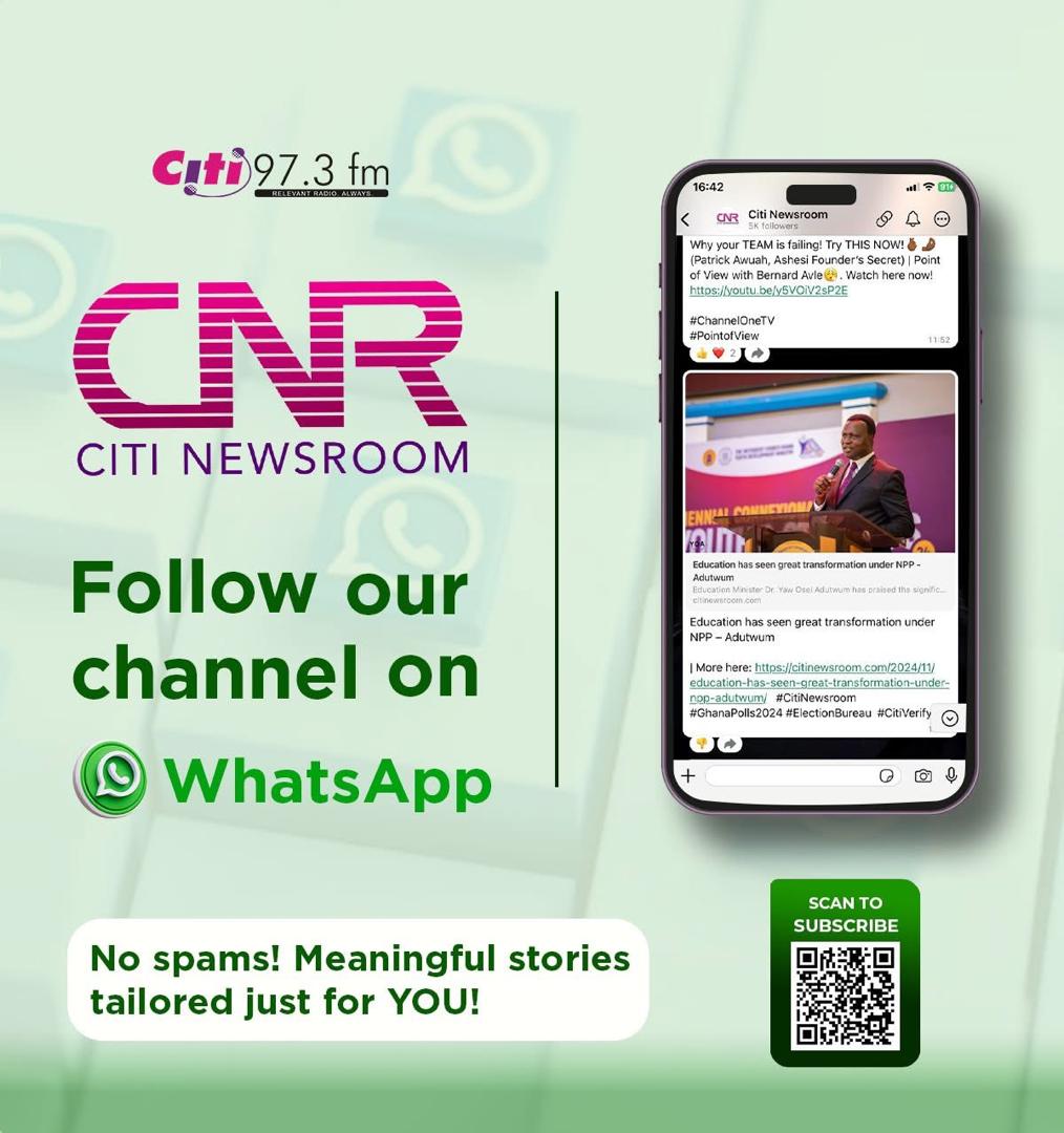 We don’t send spam. We send headlines that matter. While everyone’s arguing about the headline, we’ll send you the facts. Join Citi Newsroom on WhatsApp here:
👉 whatsapp.com/channel/0029Va…
Stay informed. Stay ahead!

#CitiNewsroom