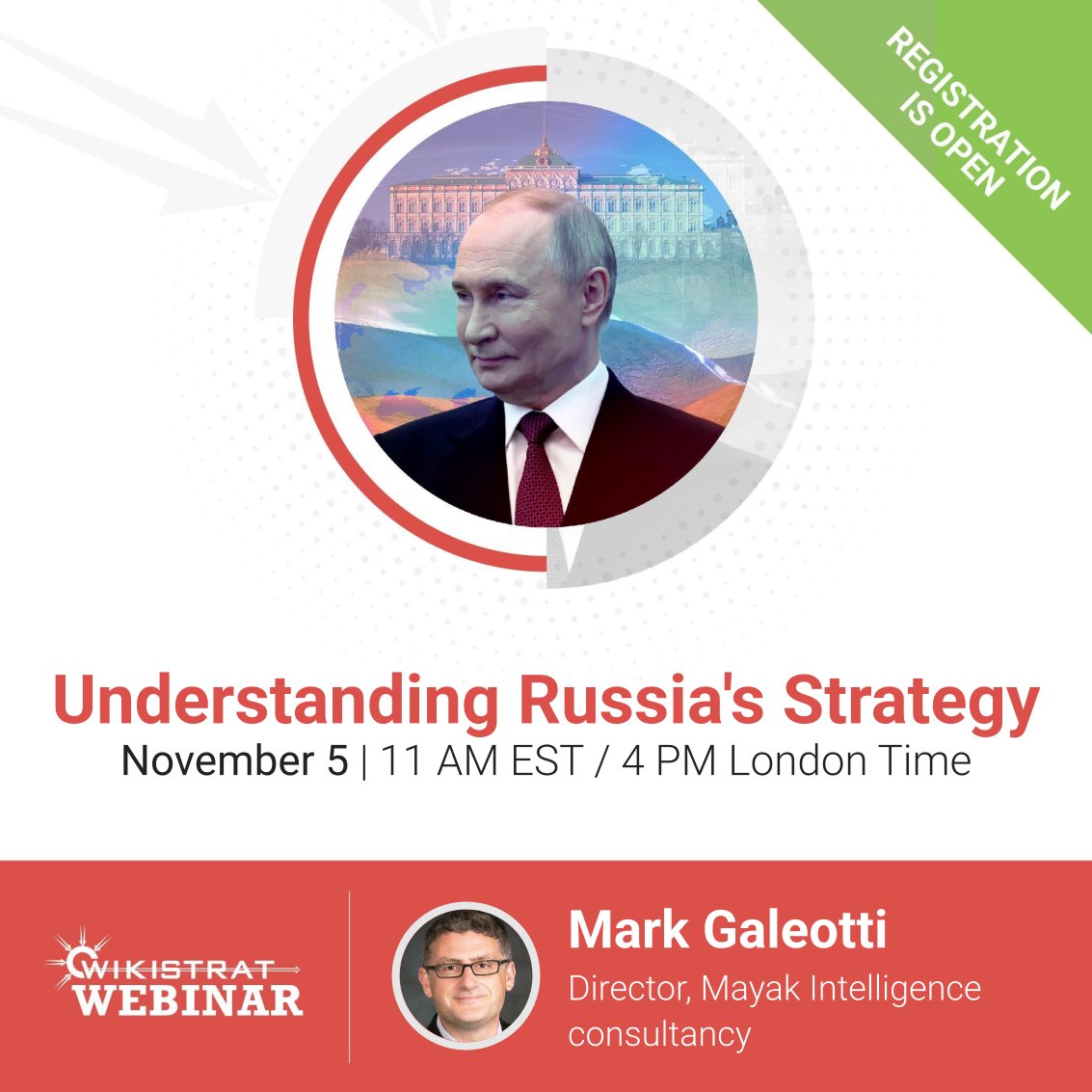 I'm doing a webinar on 'Understanding Russia's Strategy' for <a href="/Wikistrat/">Wikistrat</a> on 5 November. It's free, and if you want to 'attend', the sign-up form is here: i.wikistrat.com/ru-strtg