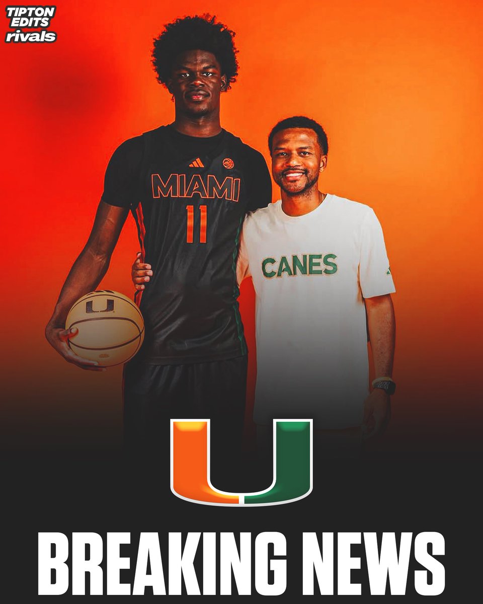 NEWS: 5⭐️ Caleb Gaskins has committed to Miami, he tells <a href="/Rivals/">Rivals</a>. 

The 6-8 forward and Florida native is a top-10 recruit in the 2026 class. 

on3.com/rivals/news/5-…