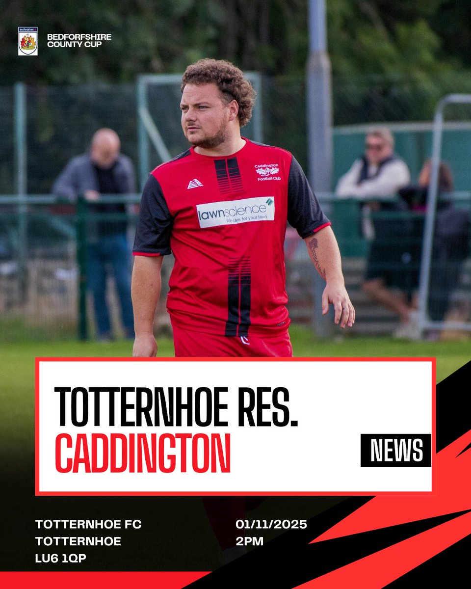 𝘿𝙀𝙍𝘽𝙔 𝘿𝘼𝙔 𝙄𝙉 𝙏𝙃𝙀 𝘾𝙐𝙋 !!

We make the short trip down the hill to play <a href="/TottsRes/">Totternhoe Reserves</a> in the County Cup! 

Always a big game for both clubs, that no one will want to lose. All support down there is massively appreciated!!

UP THE OAKS

🔴⚫🔴⚫🔴⚫