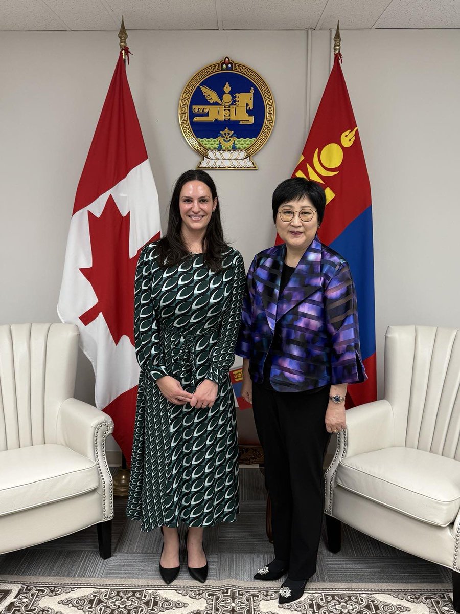 It was a pleasure to welcome Ms. Valérie Samaan, Director General for Indo-Pacific Strategic Planning, Policy and Operations at <a href="/GAC_Corporate/">Global Affairs Canada</a> , to the Embassy for an exchange on the Indo-Pacific Strategy implementation and our bilateral cooperation 🇲🇳🤝🇨🇦   - Amb. E.Sarantogos