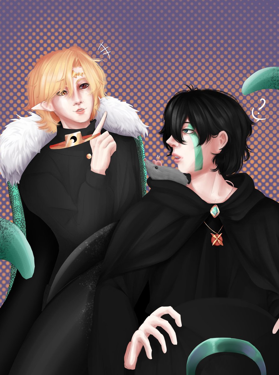 Mell_arts_posts's tweet image. “Where did you even find this..?”
(There should have been some kind of joke about mother/father here)

If he dressed up in clothes similar to Nightmare's, it would be psychological horror for Crescent, I think

By the way, this is a Halloween drawing
#CrescentSans #StarcrossSans