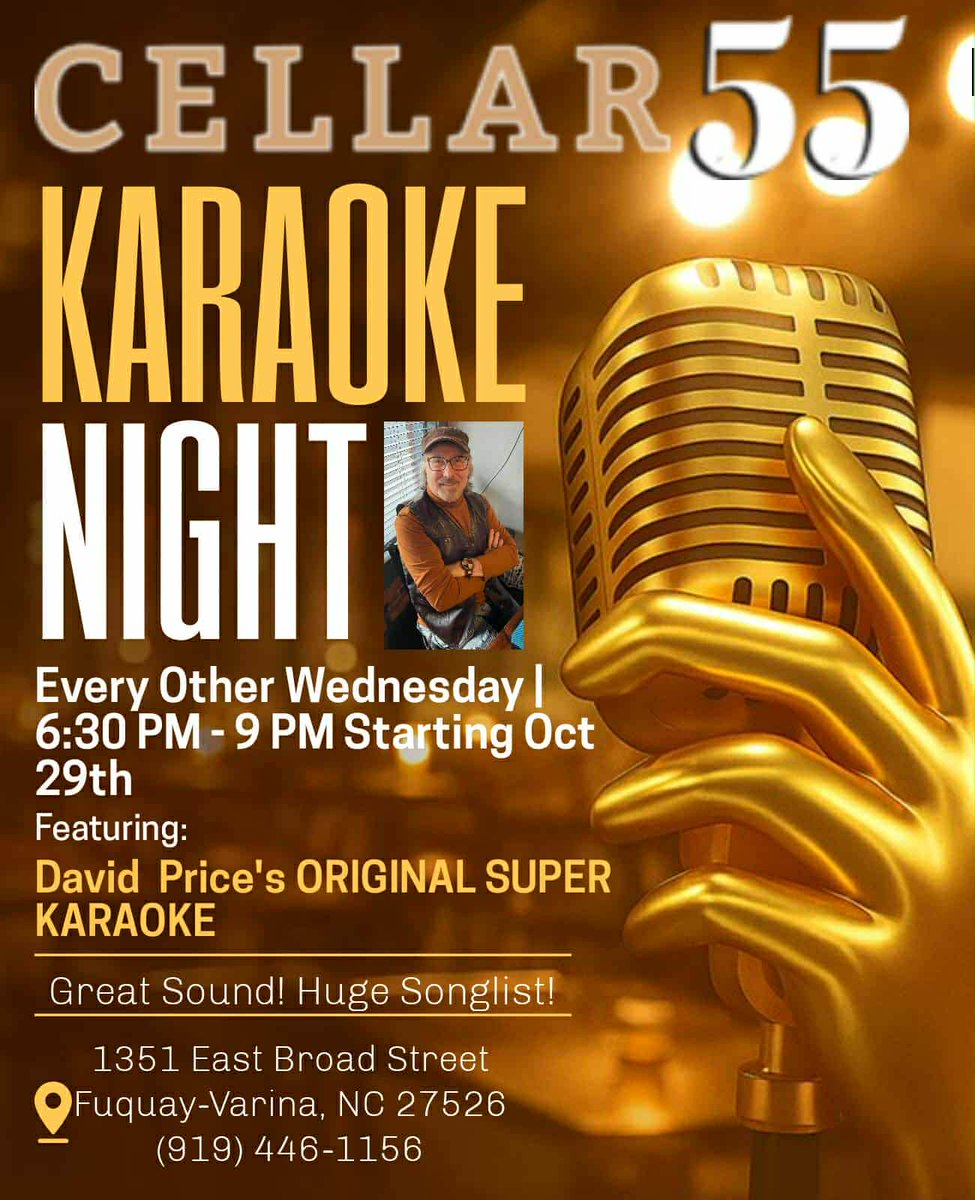 cellar_55's tweet photo. Wine Tasting, Karaoke! Music Trivia, Know Vino, Tastes of Thanksgiving Wine D
https://t.co/VZY1IYhXJI, Stolen Goods Band, Wine Down Wednesday, Half-price Draft Beer Saturday https://t.co/3oOPhwJlEa