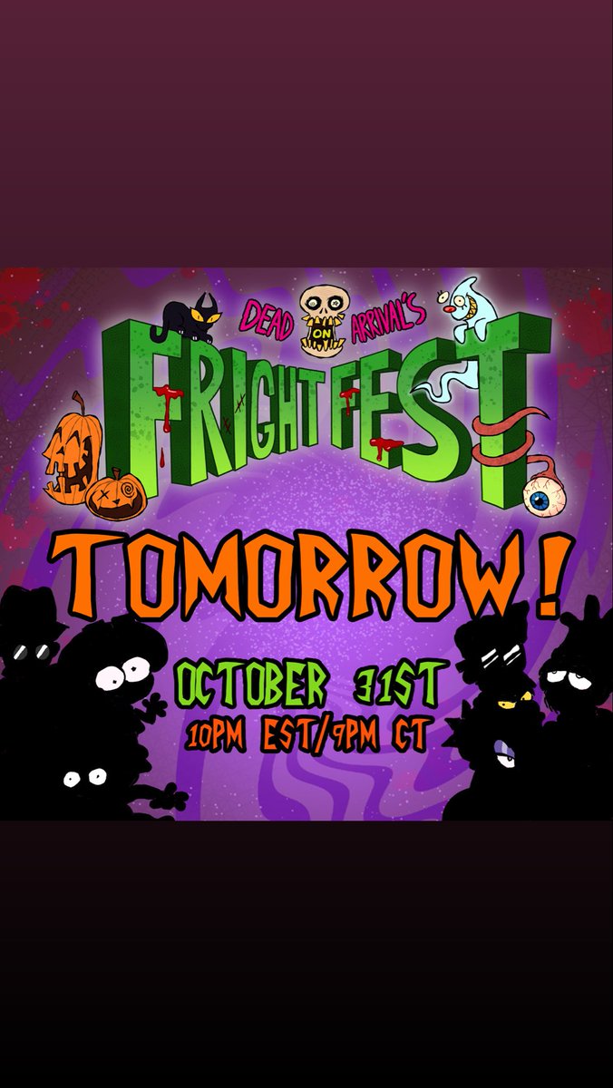 We’re hosting a big thing tomorrow night filled with Halloween specials and original cartoons and bumpers by US!!! Please please please join or else I’ll CRY!!!!!!!! Haha I’m just joking… or am I….? Anyway here’s the Twitch link twitch.tv/doamedia