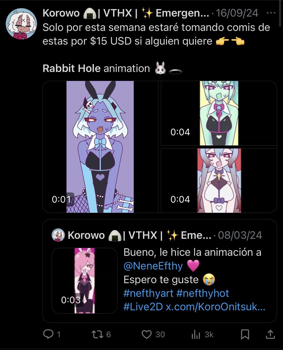 Los que me conocen saben que realmente no me gusta hacer este tipo de cosas, sin embargo quiero exponer mi experiencia con el VTuber y artista <a href="/KoroOnitsukaVT/">Korowo 🍙| VTHX | ✨Emergency comms ✨</a> por estafa. Principalmente busco alertar a futuros clientes sobre esta clase de prácticas y tengan valor de no callarse