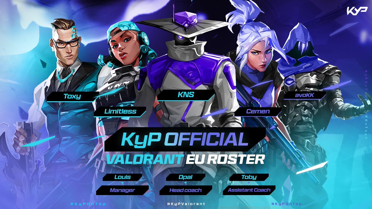 A new era begins.
Welcome KyP VALORANT 💥
Our squad is ready to make noise in upcoming tournaments. 🔥

#KyPOnTop #VALORANT #Esports