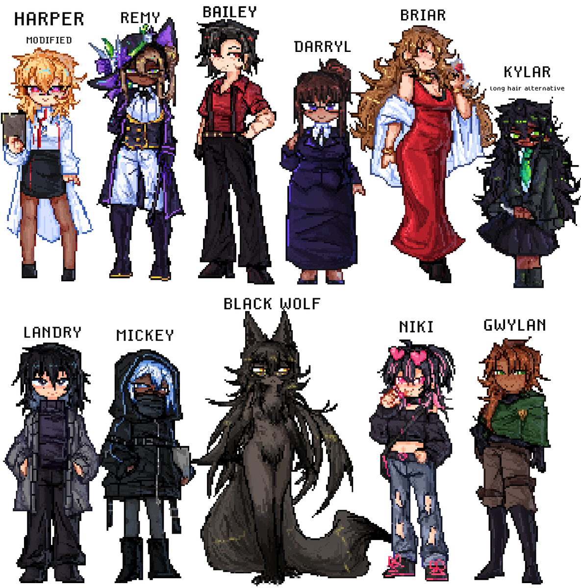 maaganat's tweet photo. Finally finished all the sprites for batch 3! 
#dol #DegreesofLewdity https://t.co/nDfXgB5m72
