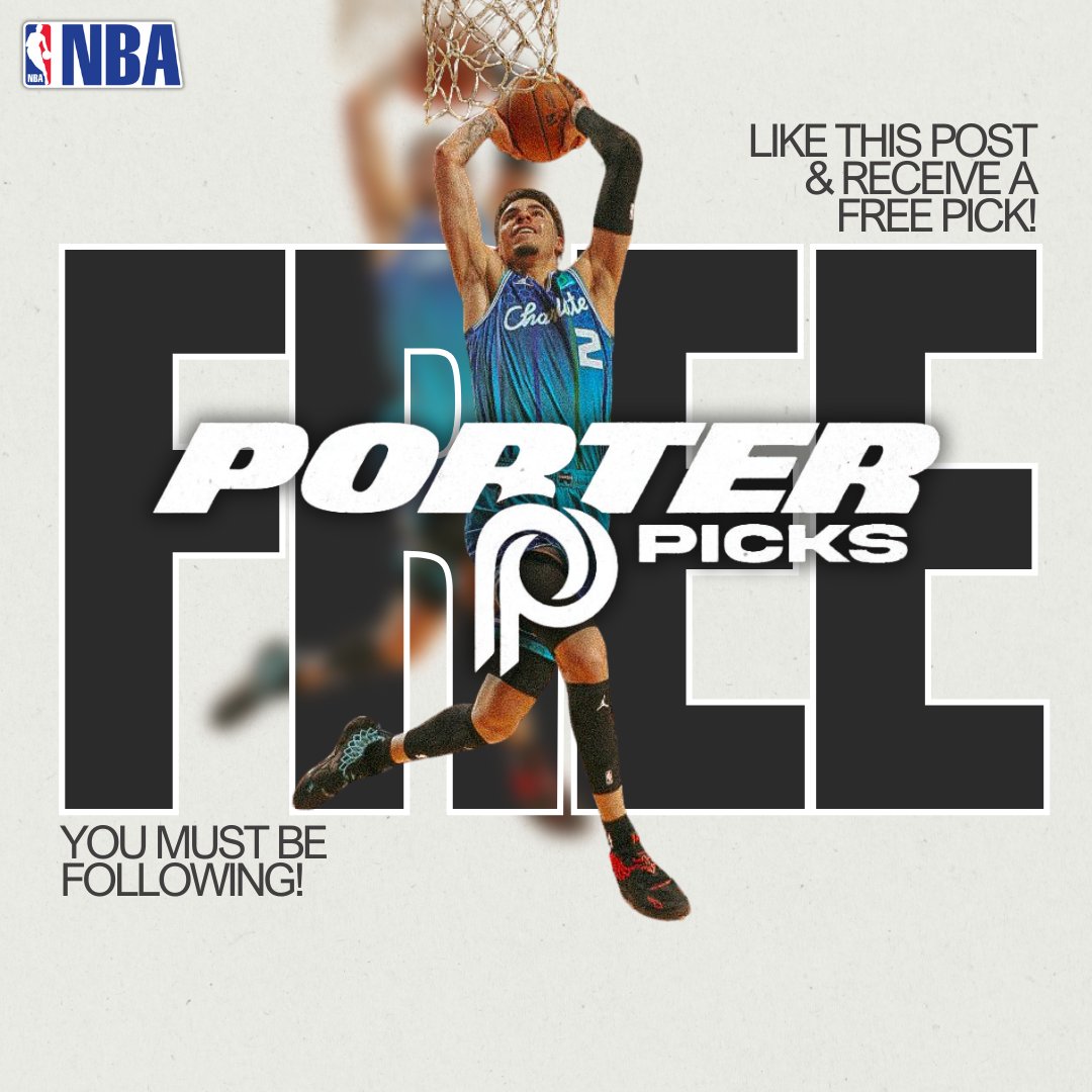 Porter_Picks's tweet image. 🏀🏀🏀 THURSDAY NIGHT NBA 🏀🏀🏀

My 𝗕𝗼𝘁 will send it everyone who 𝗟𝗜𝗞𝗘𝗦.

Must be Following @Porter_Picks
