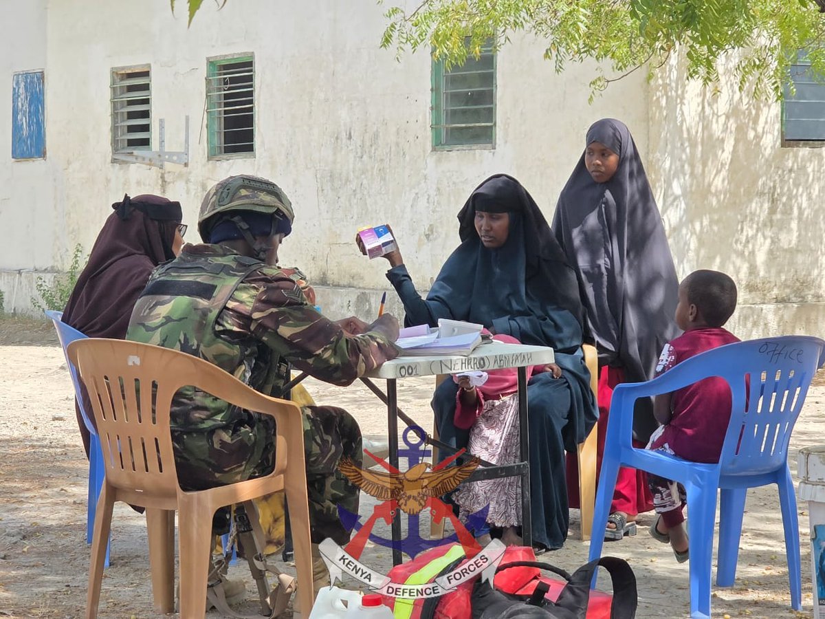 kdfinfo's tweet photo. Kenya Defence Forces (KDF) troops serving under the African Union Support and Stabilization Mission in Somalia (AUSSOM) and deployed at Afmadhow Main Operating Base conducted a successful medical outreach on at Afmadhow General Hospital.

See more: https://t.co/BKVzJbS9Pk https://t.co/uc7R4B43Rq