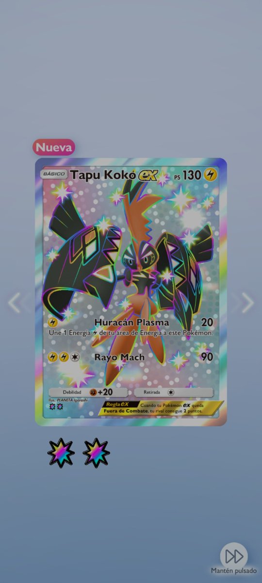 JoshTorrichum's tweet photo. Estrenamos nuevos sobres de Mega Ascensión con la bendición de Blaziken regalándome a Tapu Koko Ex✨🤩✨  #PokemonTCGPocket https://t.co/B1ZHKrrWFo