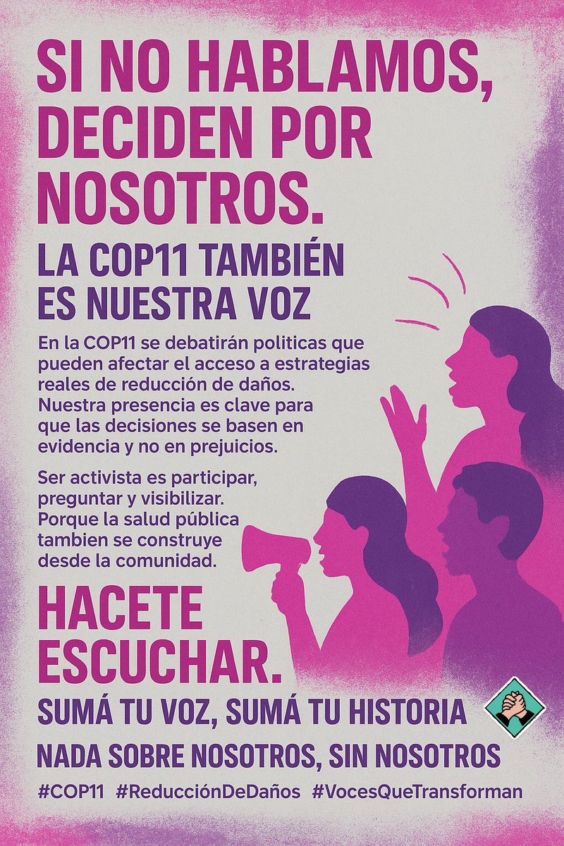 Finalizando un mes fuertes campañas de concientización, nos recuerda la importancia de la ACCIÓN: la educación salva vidas. Reducir daños en consumo de nicotina es salud pública, no prohibición. HAGAMOS RUIDO EN ESTA COP11, TAMBIEN NECESITAMOS ACCION. 
SUMATE, HABLA, COMPARTI