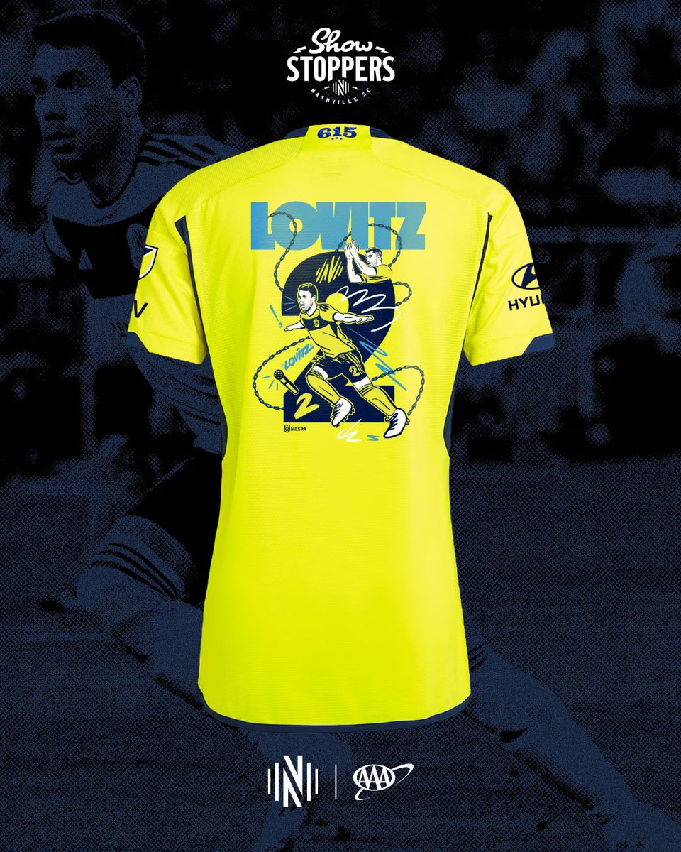 NashvilleSC's tweet image. Fans can personalize licensed shirts/jerseys with custom designs by @matt_lehman of this year&apos;s featured players:

😈 Eddi Tagseth
👟 Dan Lovitz
🪄Andy Najar

Photo ops available with cardboard cutouts &amp;amp; all purchases come with a free tote and sticker while supplies last 🛍️