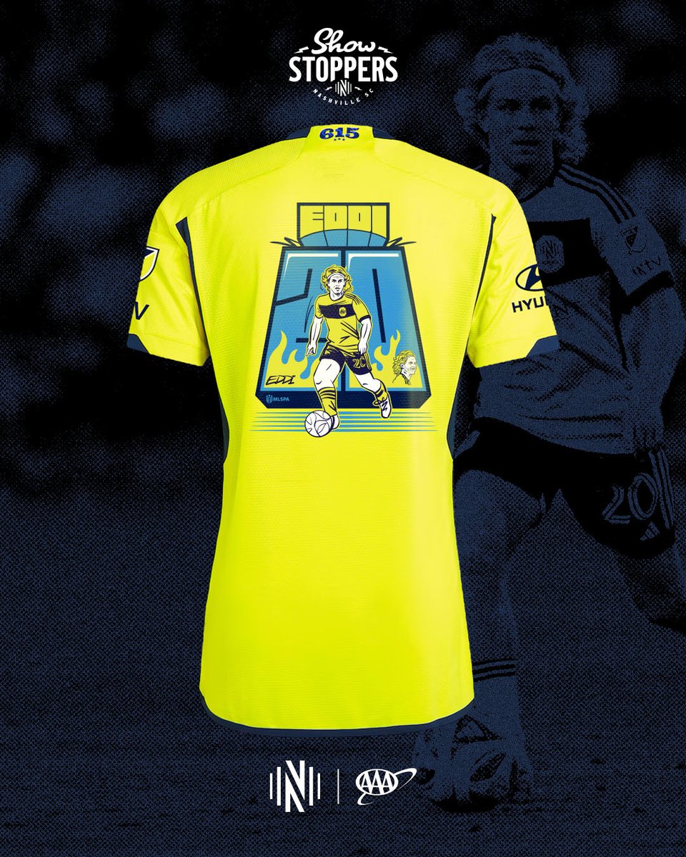 NashvilleSC's tweet image. Fans can personalize licensed shirts/jerseys with custom designs by @matt_lehman of this year&apos;s featured players:

😈 Eddi Tagseth
👟 Dan Lovitz
🪄Andy Najar

Photo ops available with cardboard cutouts &amp;amp; all purchases come with a free tote and sticker while supplies last 🛍️