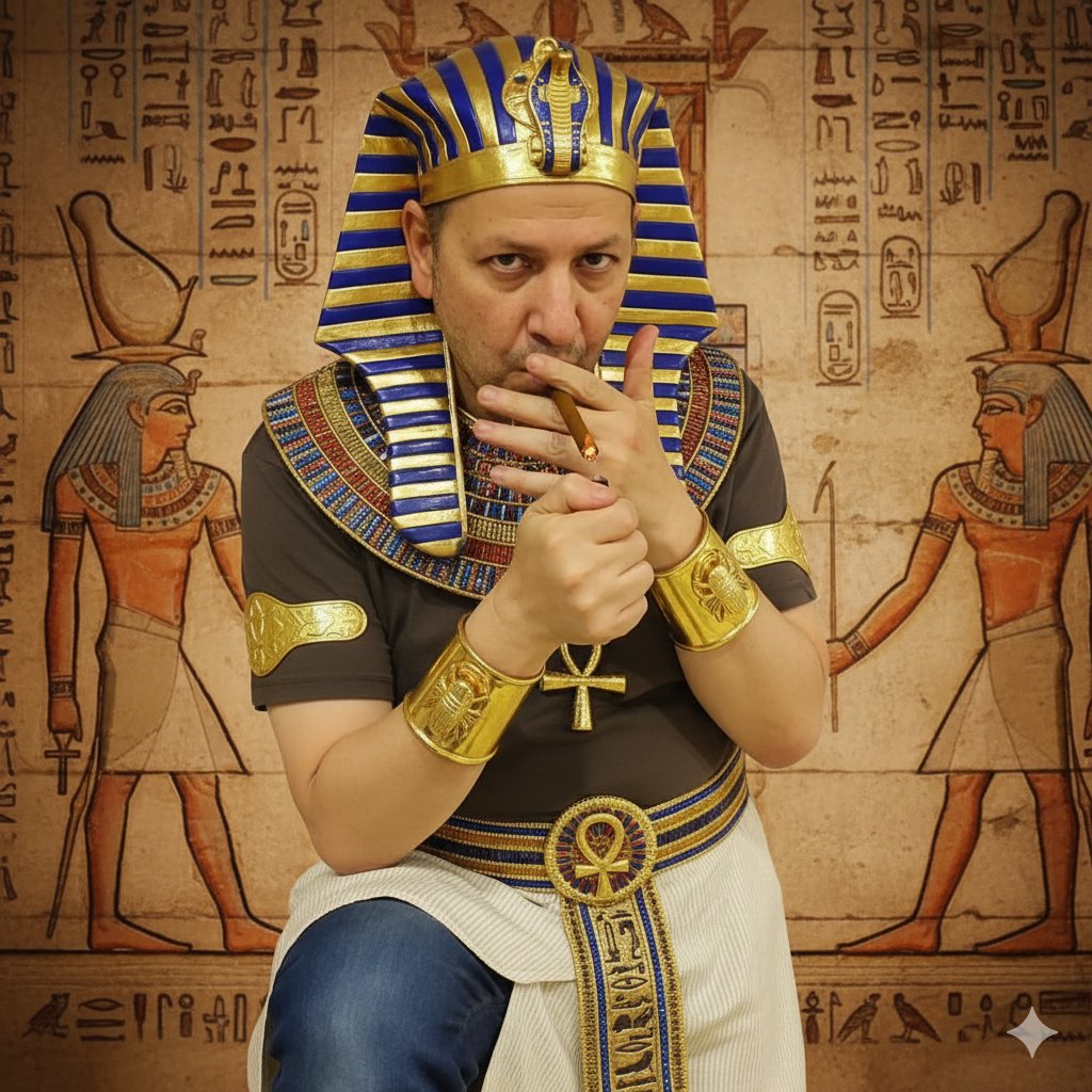 جدى سامحون الاول 
ملك مصر في الاسره الاولي 
وصانع اول سيجار في التاريخ 😂
#المتحف_المصري_الكبير