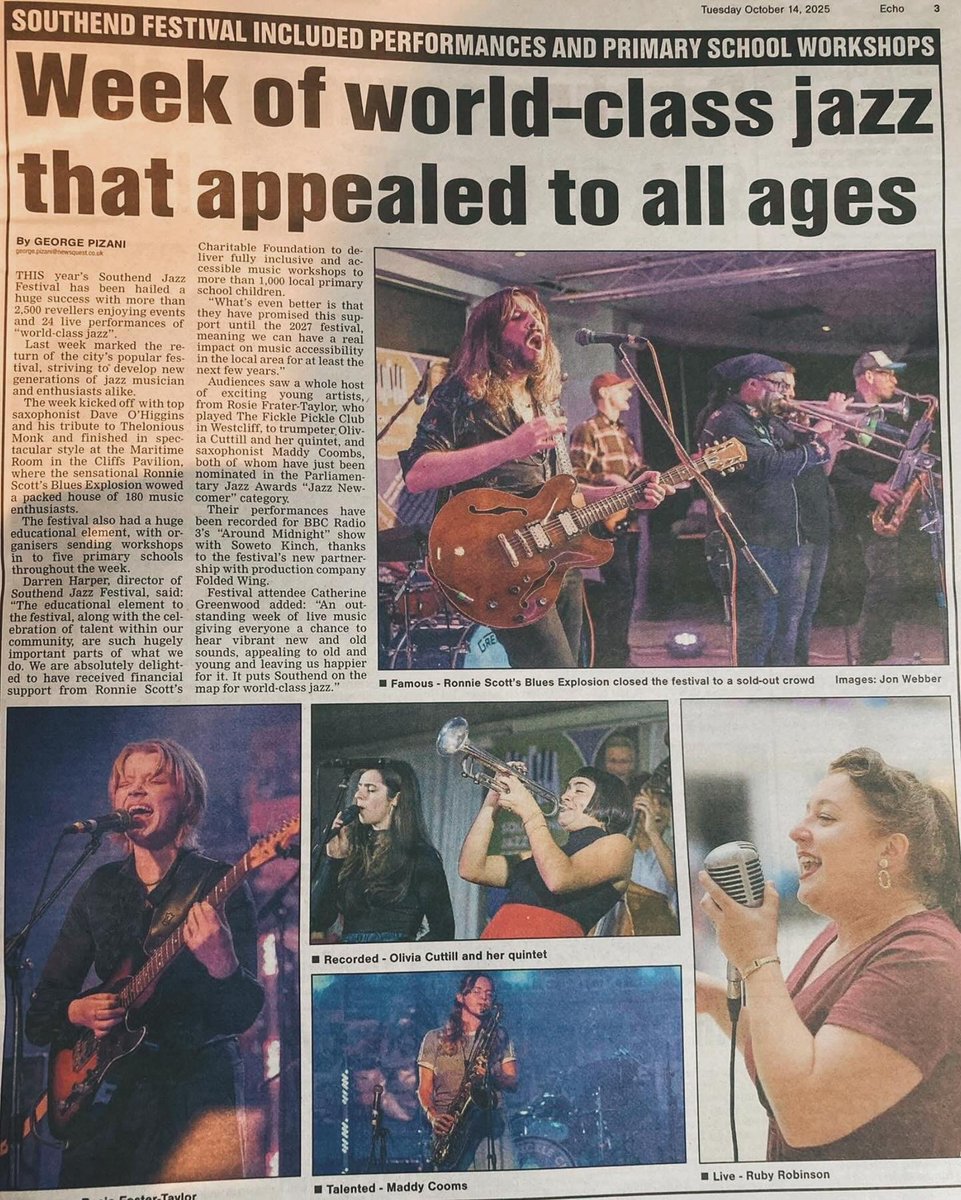 rubythejazzdiva's tweet image. …these lovely snaps are just in!
A massive shout out to Jon Webber who joined us at our performance during Southend Jazz Festival and captured these shots of us! We had so much fun performing as part of the festival as a duo!

P.s. did you see me in the paper?
📸: @jonwebber1