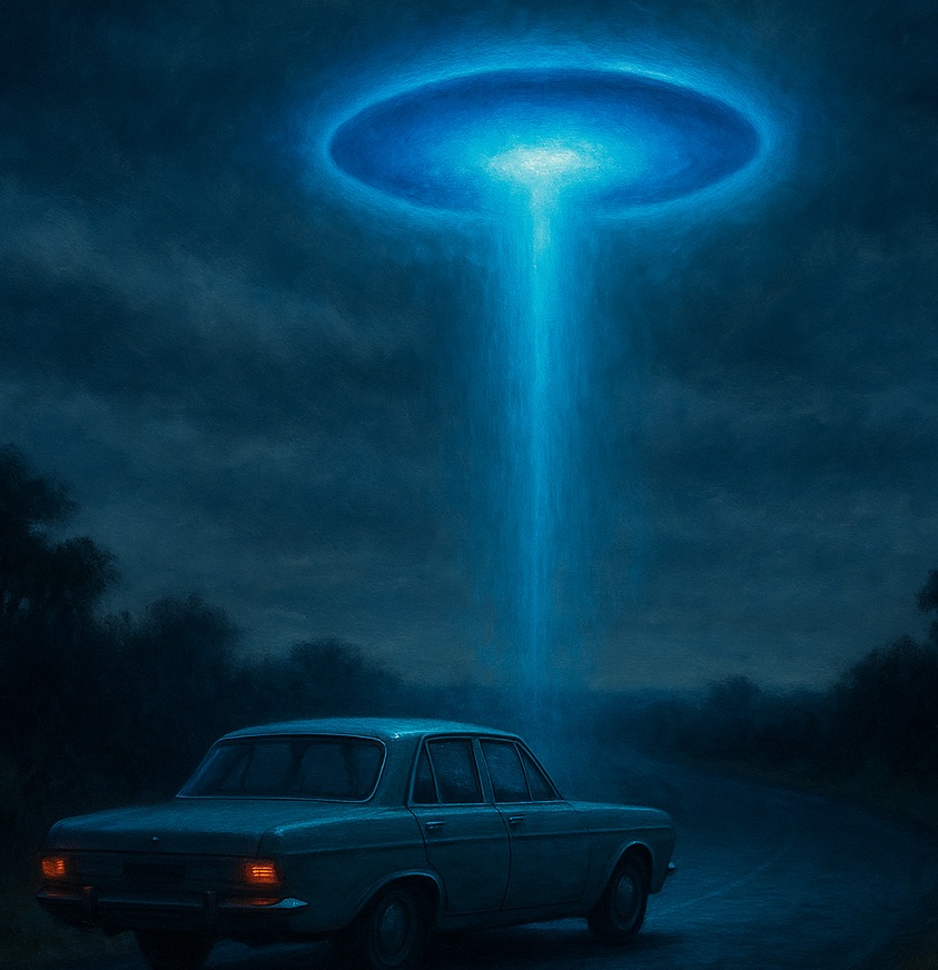 The_UFO_Ency's tweet photo. Oct 30, 1967: Boyup Brook, Australia

A.R. Spargo’s car died suddenly on a rural road. A glowing blue, football shaped UFO hovered ahead, silent and pulsing. Moments later, it flashed away and his car restarted on its own.

#UFOHistory #UAP #Australia #UFO4E #UFOs https://t.co/AzWBFzWOYs