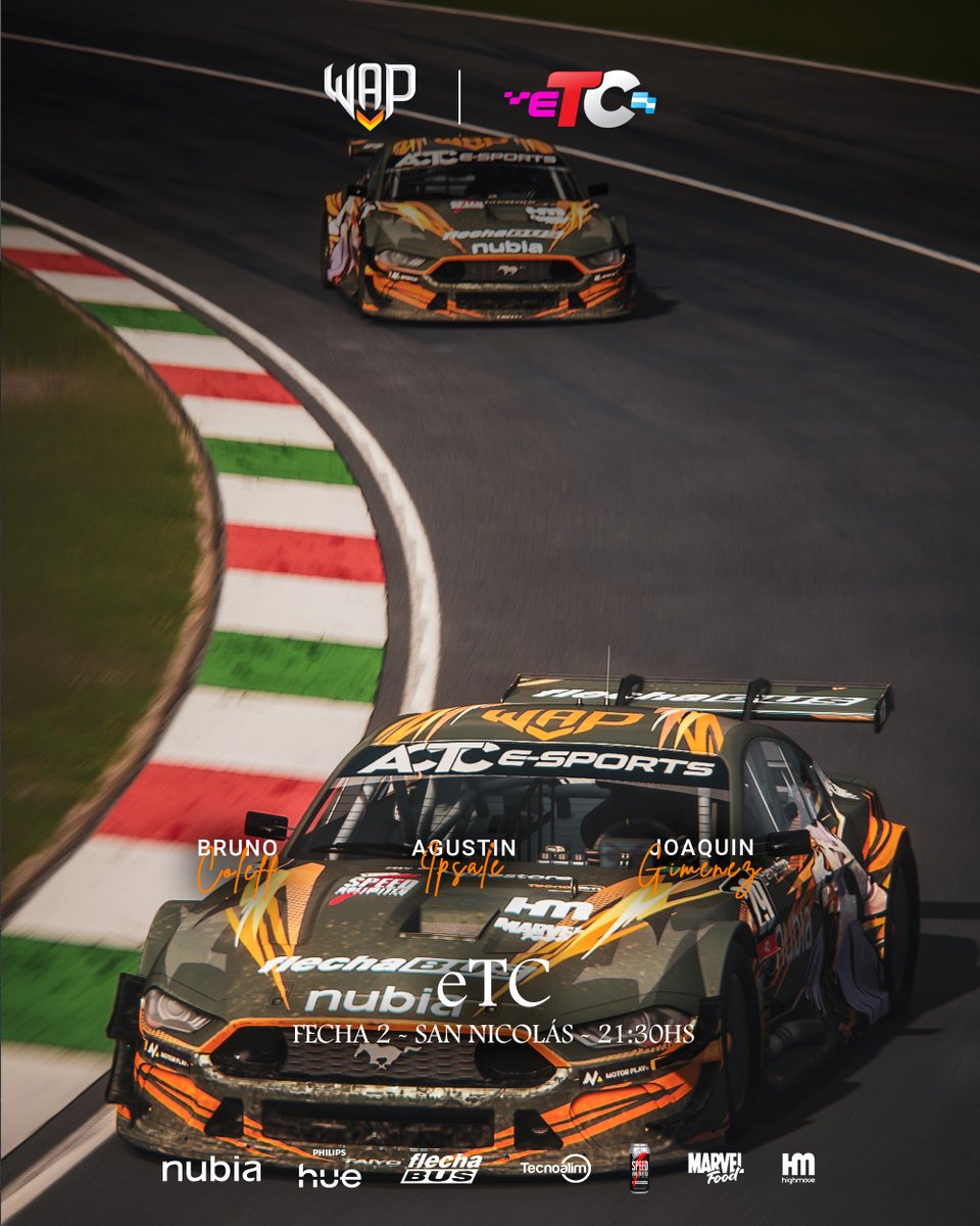 Después del doble podio en Paraná, vamos a San Nicolás 🔜

Jornada 2 del eTC, desde las 21:30hs.