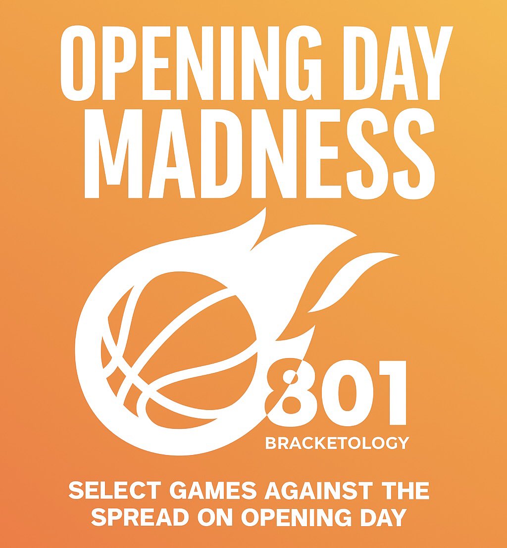 🚨OPENING DAY MADNESS🚨
🏀801 Bracketology Competition🏀

You think you know college hoops? Prove it. Pick the winner of EVERY D1 game on Nov. 3 against the spread. Top entry will win a $50 Homefield Gift Card and eternal glory.

Rules: 
1) Follow <a href="/801bracketology/">🏀 801 Bracketology 🏀</a> to enter 
2)