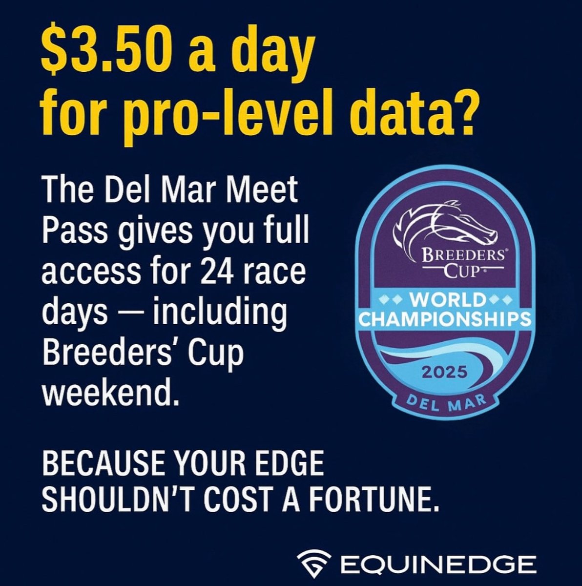 There’s a difference between being lucky and being prepared. We’ll handle the data, patterns, and pace — you handle the cashing.

🎯 The Breeders’ Cup is coming. Don’t show up guessing.

🏇 equinedge.com 

#HorseRacing #EquinEdge <a href="/DelMarRacing/">Del Mar Racetrack</a>