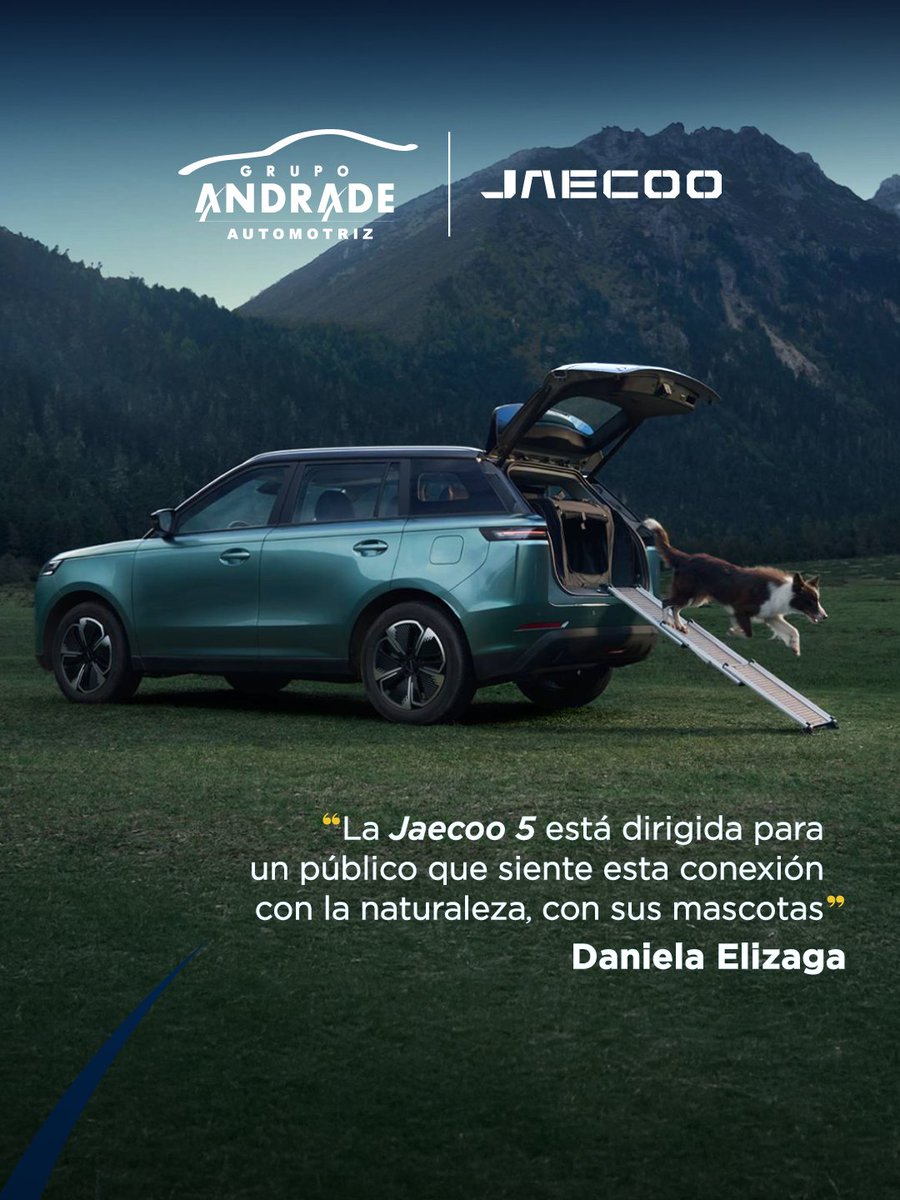 La Jaecoo 5 redefine lo que significa viajar acompañado. 🚙

Esta SUV fusiona comodidad, tecnología y un espíritu aventurero que conecta con la naturaleza. Vive la experiencia en grupoandrade.com

#GrupoAndrade #ExperienciaAndrade #AutosGA