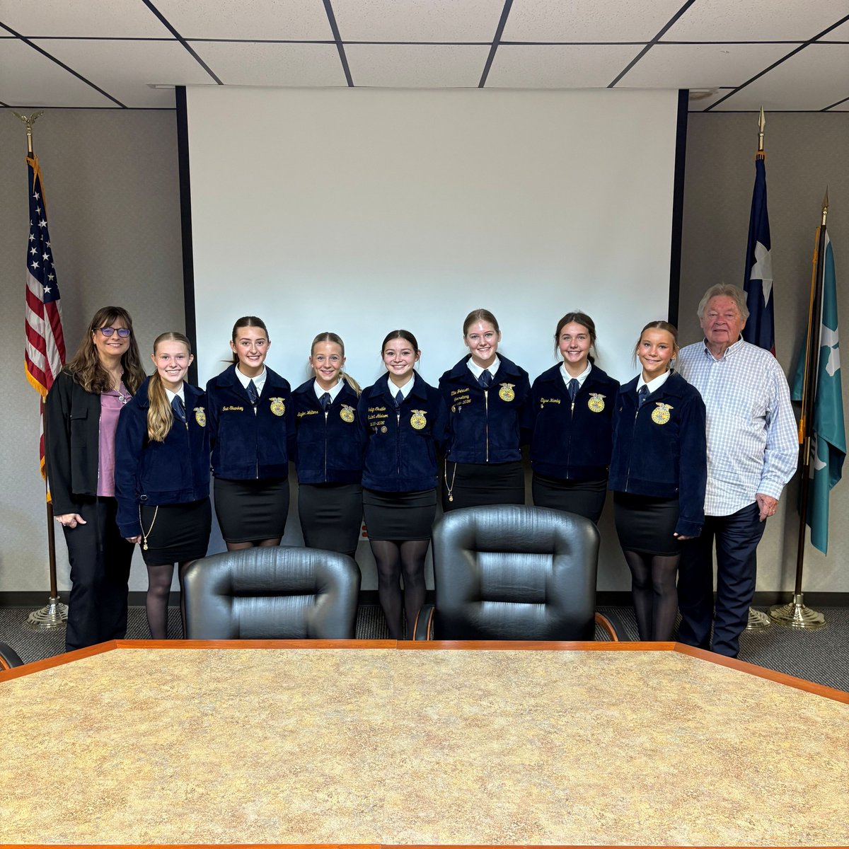 A Texas-sized thank you to <a href="/KellerISDFFA/">Keller FFA</a> and their amazing kiddos for stopping by today to share their ag issues presentation! The future of our industry is in GREAT hands with these young ladies.