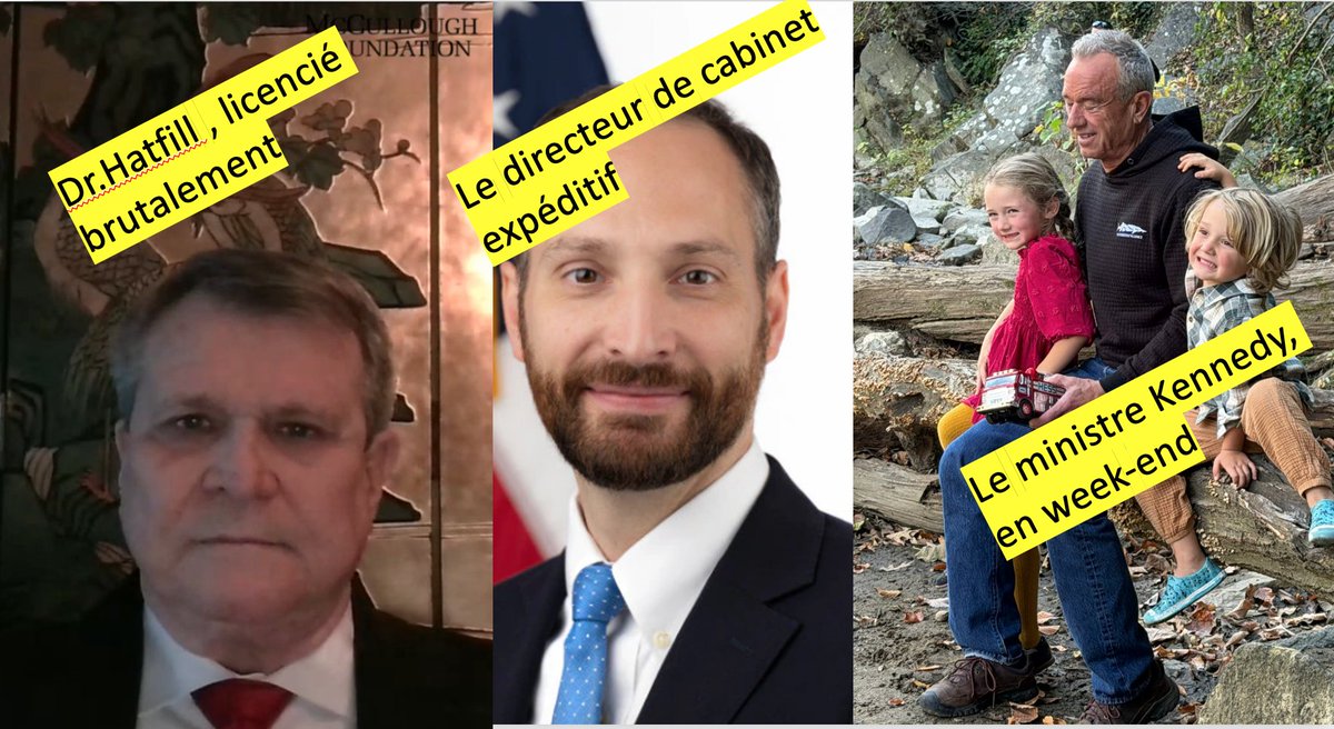 Qui dirige le Ministère de la Santé aux Etats-Unis ?
Robert Kennedy jr., otage de son cabinet ?

1) Le weekend dernier 25 octobre, un haut responsable en charge de la réponse pandémique, le Dr. Steven Hatfill,  a été brutalement limogé par le directeur de cabinet de Robert