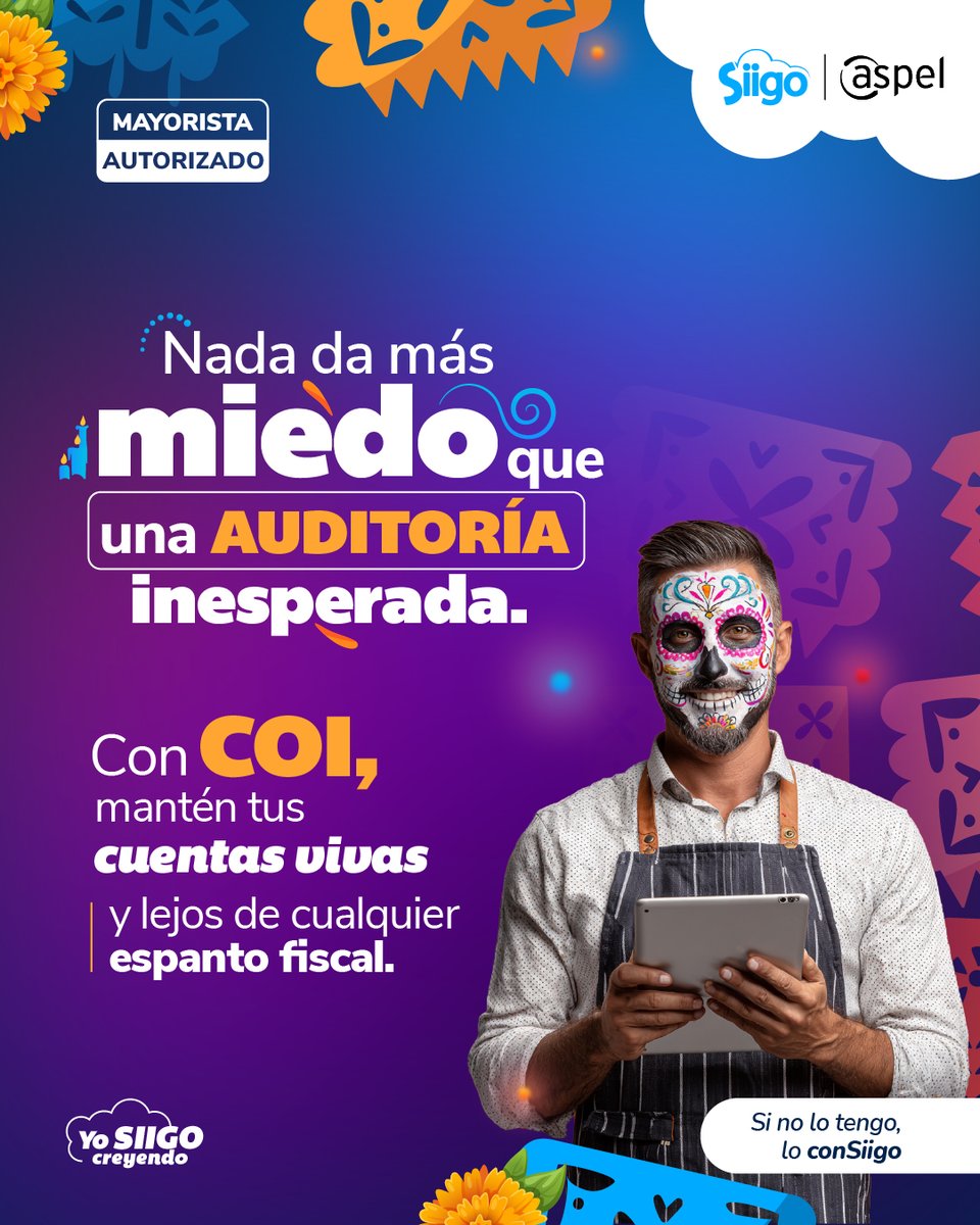 💀 Nada da más miedo que una auditoría inesperada…

Con <a href="/SiigoAspel/">Siigo Aspel</a> COI, mantén tus cuentas vivas y lejos de los sustos fiscales 👻

➡️ shop.pchconnect.com/productos?sear…

#PCHConnect #SiigoAspel #TecnologíaQueConecta #ContabilidadDigital