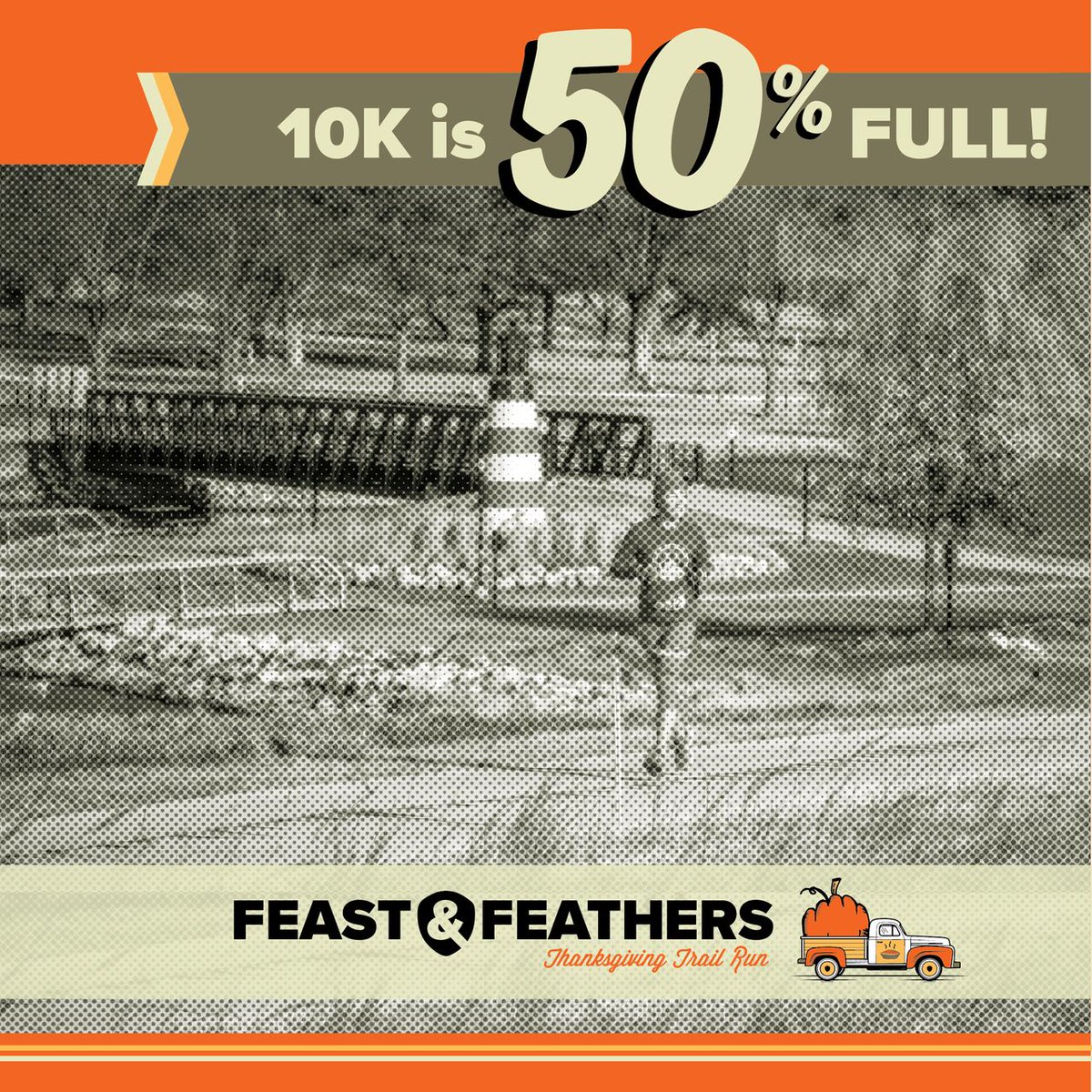 🚨 Feast &amp; Feathers Update!🚨

5K = 75% full (selling out soon!)
10K = 50% full 🦃

Don’t wait — register now before spots are gone!

Every step supports <a href="/Food4Heartland/">Food Bank for the Heartland</a>!
 ultrasignup.com/register.aspx?…