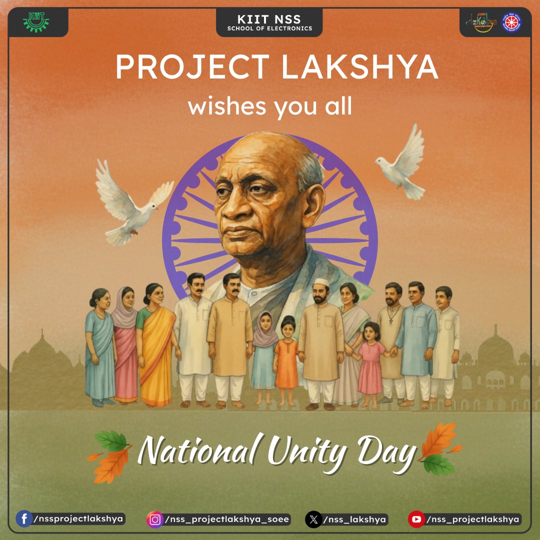 Marking the birth anniversary of the Iron Man of India 🇮🇳- Sardar Vallabhbhai Patel, National Unity Day is celebrated for his vision and dedication in uniting our diverse nation.
NSS SoEE Project Lakshya honours his great legacy of strength and unity 🇮🇳🪷.